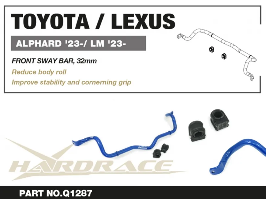 Lexus LM / Toyota Alphard vellfire 2023+ Främre Krängningshämmare Hardrace