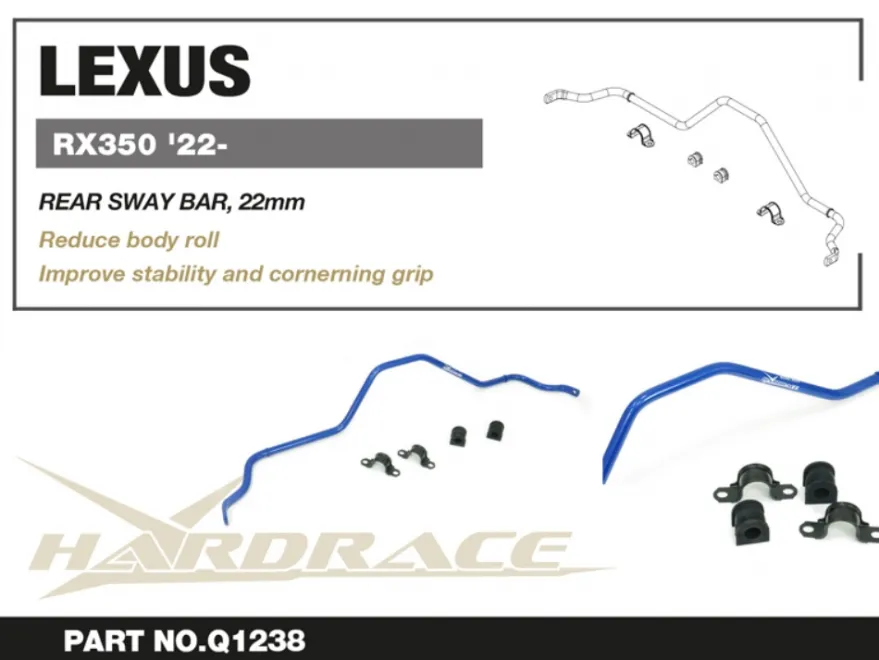 Lexus RX 2022+ Bakre Krängningshämmare Hardrace