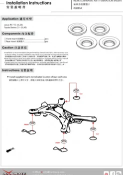 Lexus RX / Toyota Sienna 2016-2022 Bakre Subframe Anti-vibration Inserts Hardrace