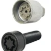 Låsbultsats HR-BVN738 M14x1.25x38 Konisk 60° Svart Längd 38mm Silver BMW Mini