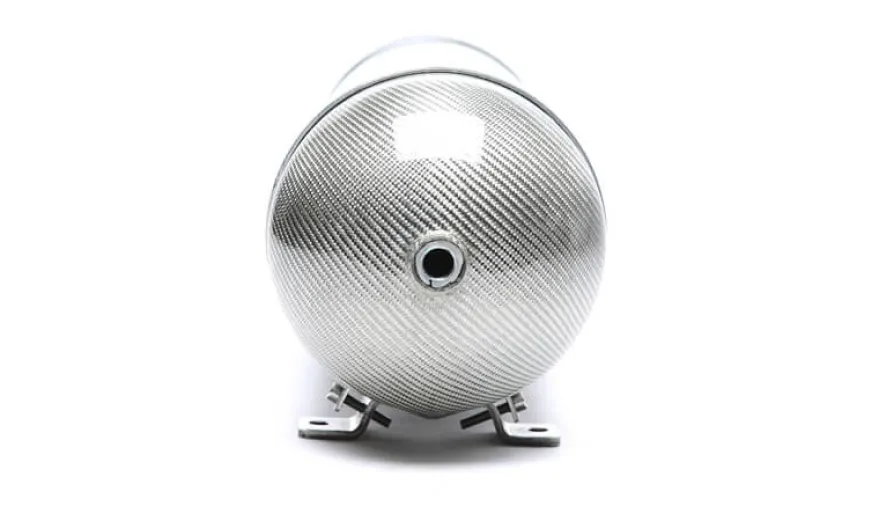 19L Silver / Kolfiberdraperad Sömlös Lufttank Till Luftfjädring TA Technix