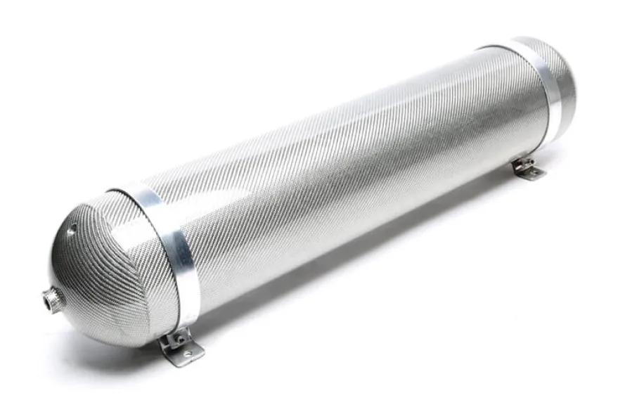 19L Silver / Kolfiberdraperad Sömlös Lufttank Till Luftfjädring TA Technix