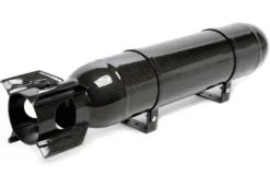 19L Svart / Kolfiberdraperad Sömlös Tank Till Luftfjädring Military Look / Raket TA Technix