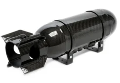 11.5L Svart / Kolfiberdraperad Sömlös Tank Till Luftfjädring Military Look / Raket TA Technix