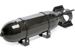 11.5L Svart / Kolfiberdraperad Sömlös Tank Till Luftfjädring Military Look / Raket TA Technix