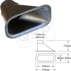 Luftintag - Anslutning 63/76mm QSP Products