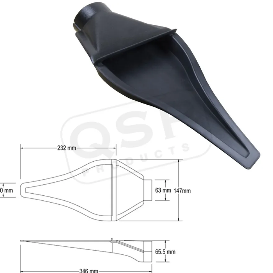 Luftintag - NACA, Anslutning 63mm, Svart QSP Products