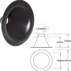 Luftintag Runt 145 Centrerad Anslutning 63mm QSP Products