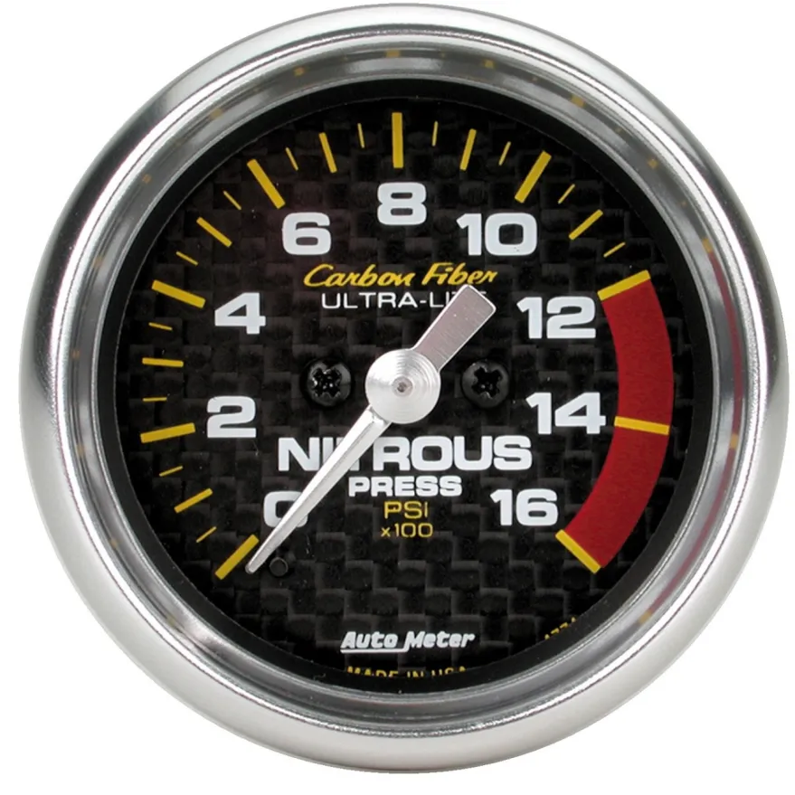 Lustgasmätare (Tryck) 52mm 1600PSI (Digital Stepper-motor) CARBON FIBER