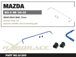 Mazda MX 5 NB 1999-2005 Bakre Krängningshämmare Hardrace