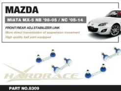 Mazda MX 5 NB/NC 1999-2014 Främre/Bakre Justerbara Stabiliserings Stag Hardrace