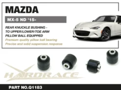 Mazda MX 5 ND 2015+ Bakre Spindelbussningar - Fäst i Övre/Nedre/toe-stag Hardrace