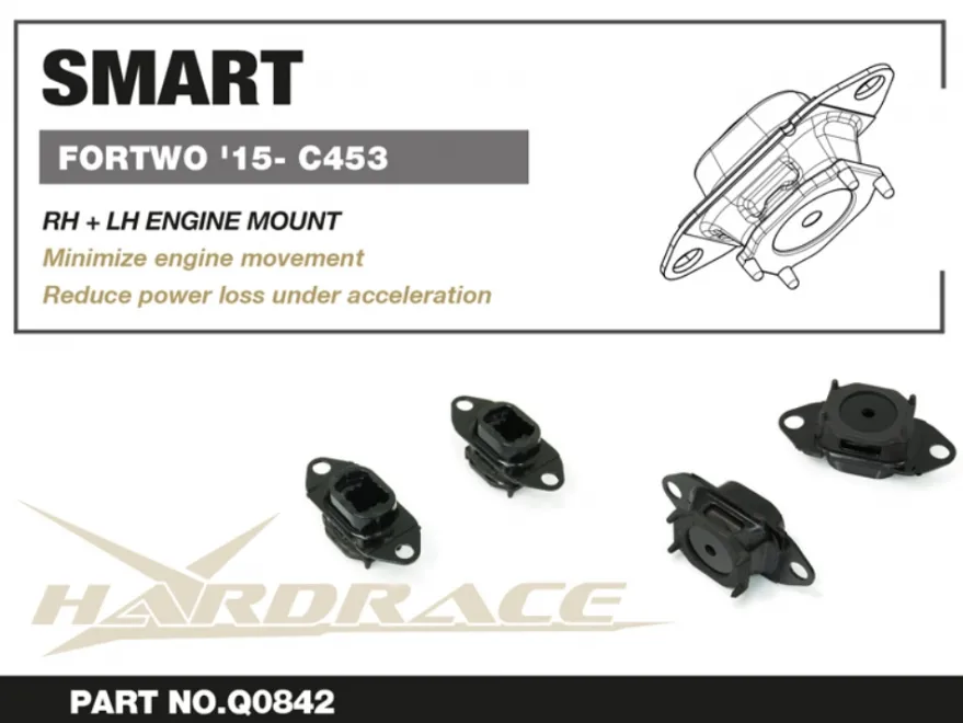 Mercedes benz Smart 2015+ Motorfäste Hardrace