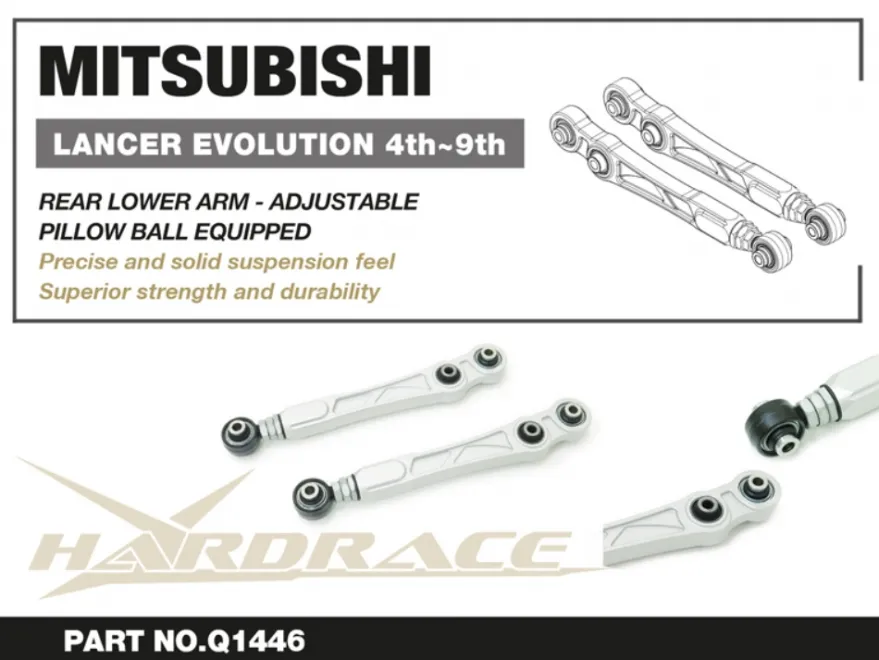 Mitsubishi Lancer evolution Bakre Länkarmar / Camber Kit Hardrace