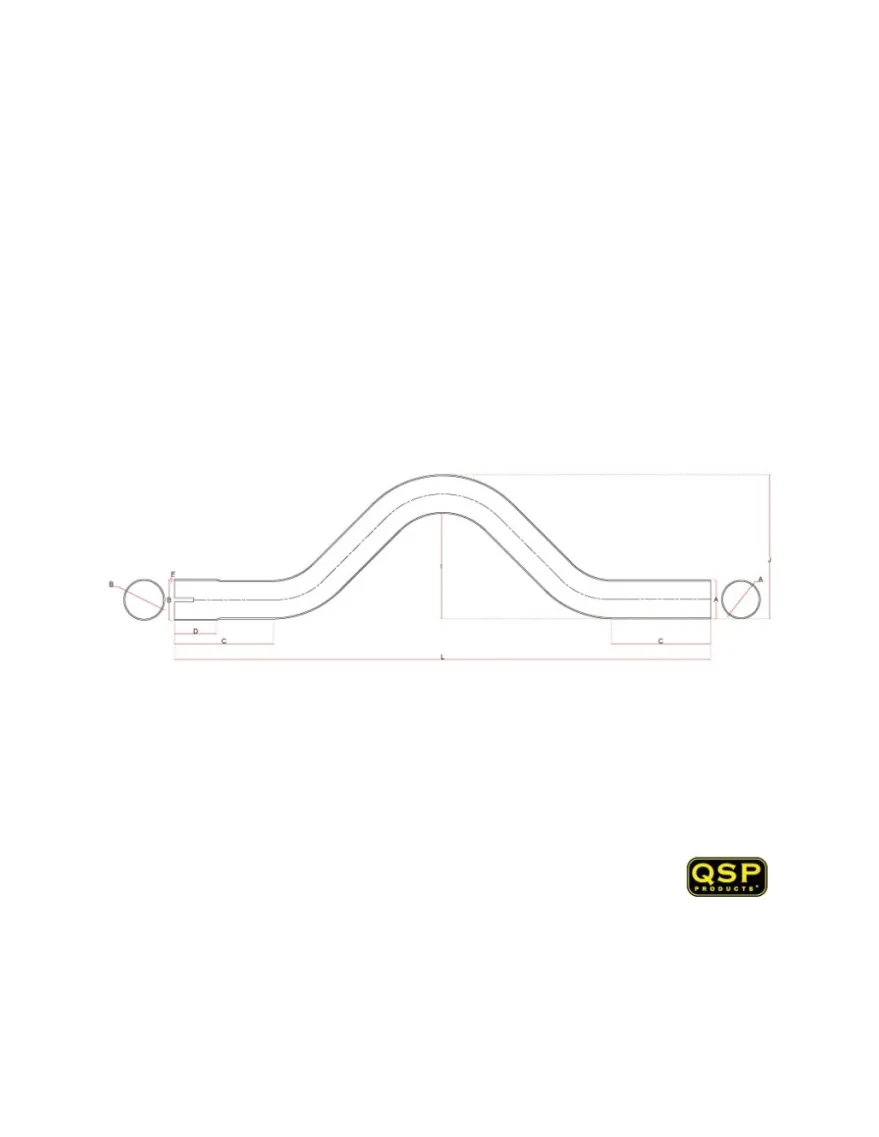 63.5mm Rostfritt Avgasrör Bakaxel-krök QSP