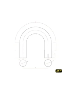 76mm Rostfritt Avgasrör 180° Böj QSP
