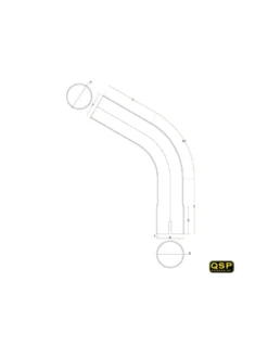 63.5mm Rostfritt Avgasrör 60° Böj QSP