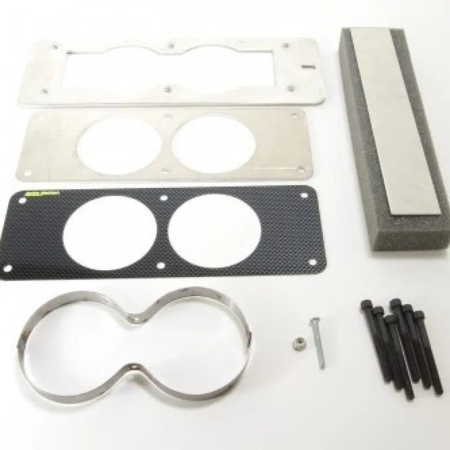 Mätarhållare Panel Dubbel 66.7mm (Kolfiberlook) MUSTANG 87-93 FOX Autometer