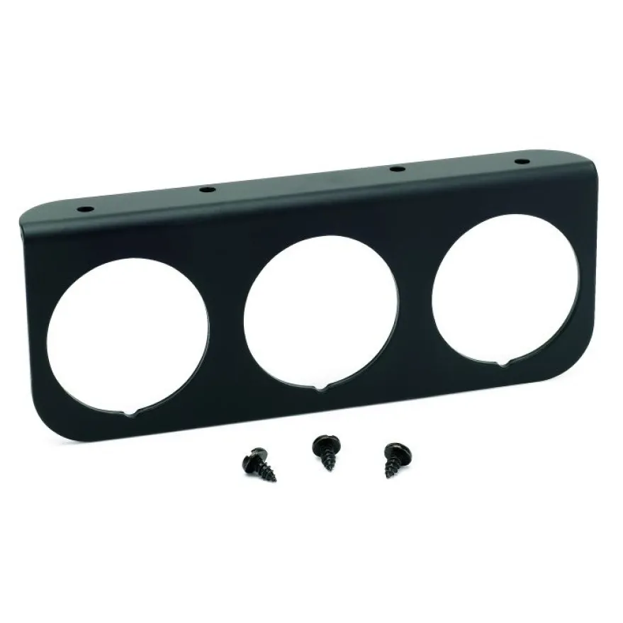 Mätarhållare Panel Trippel 52.4mm Svart Aluminium Autometer