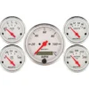Mätarkit 5st 3 1/8'' & 52mm (Elektrisk). SPEEDOMETER ARCTIC Vit