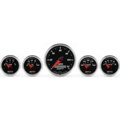 Mätarkit 5st 87mm & 52mm (Elektrisk) DESIGNER BLACK II