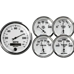 Mätarkit 5st 87mm & 52mm (Elektrisk) OLD TYME WHITE II