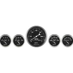 Mätarkit 5st 87mm & 52mm (Elektrisk) OLD TYME BLACK