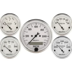 Mätarkit 5st 86mm & 52mm (Elektrisk) OLD TYME WHITE