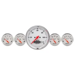 Mätarkit 5st 87mm & 52mm (Elektrisk). SPEEDOMETER ARCTIC Vit
