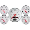 Mätarkit 5st 87mm & 52mm GPS SPEEDOMETER ARCTIC Vit