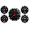 Mätarkit 5st 87mm & 52mm GPS-styrd Hastighetsmätare DESIGNER BLACK