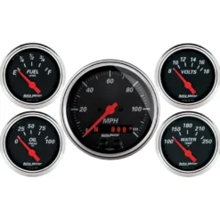 Mätarkit 5st 87mm & 52mm GPS-styrd Hastighetsmätare DESIGNER BLACK