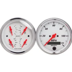 Mätarkit 2st QUAD & SPEEDOMETER 87mm ARCTIC Vit