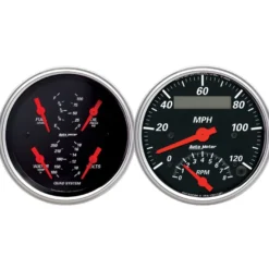 Mätarkit 2st QUAD & TACH/SPEEDO 87mm DESIGNER BLACK
