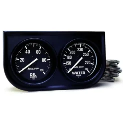 Mätarkonsol Oljetryck/Vattentemp. 2'' 100PSI/280ºF BLK DIAL BLK BZL AUTOGAGE