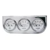 Mätarkonsol Oljetryck/Vattentemp/Volt 2'' 100PSI/280ºF/16V WHT DIAL Krom BZL AG