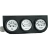 Mätarkonsol Oljetryck/Vattentemp/Volt 2'' 100PSI/280ºF/16V WHT DIAL BLK BZL AG