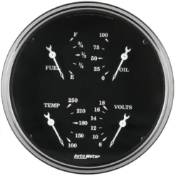 Multimätare 127mm 0ΩE-90ΩF (Elektrisk) OLD TYME BLACK