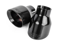 Ändrör 4 Tum Dubbelväggiga Snedskurna Polerad Diamantsvart 2-Pack APR