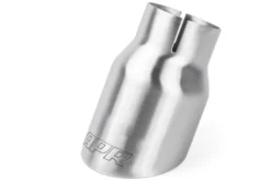 Ändrör 3.5 Tum Dubbelväggiga Snedskurna Borstad Silver 2-Pack APR