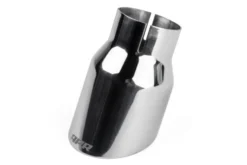 Ändrör 3.5 Tum Enkelväggiga Snedskurna Polerad Silver 2-Pack APR