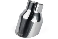 Ändrör 4 Tum Enkelväggiga Snedskurna Polerad Silver 2-Pack APR