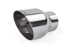 Ändrör 4 Tum Enkelväggiga Snedskurna Polerad Silver 2-Pack APR