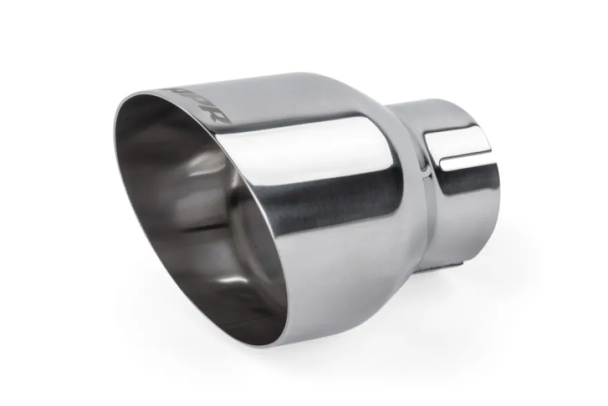 Ändrör 4 Tum Enkelväggiga Snedskurna Polerad Silver 2-Pack APR