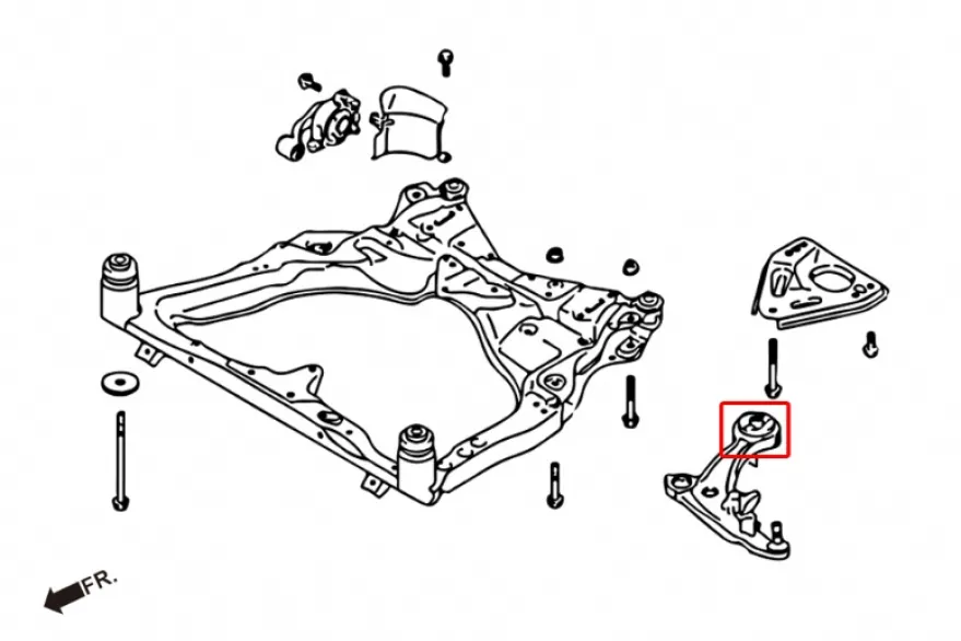Nissan Altima L32A / Murano Z51 / Teana J32 Främre Nedre Länkarmsbussningar Bakre Hardrace