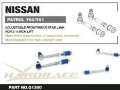 Nissan Patrol Y60 / Y61 1988-1997 Främre/Bakre Justerbara Stab.Stag Hardrace