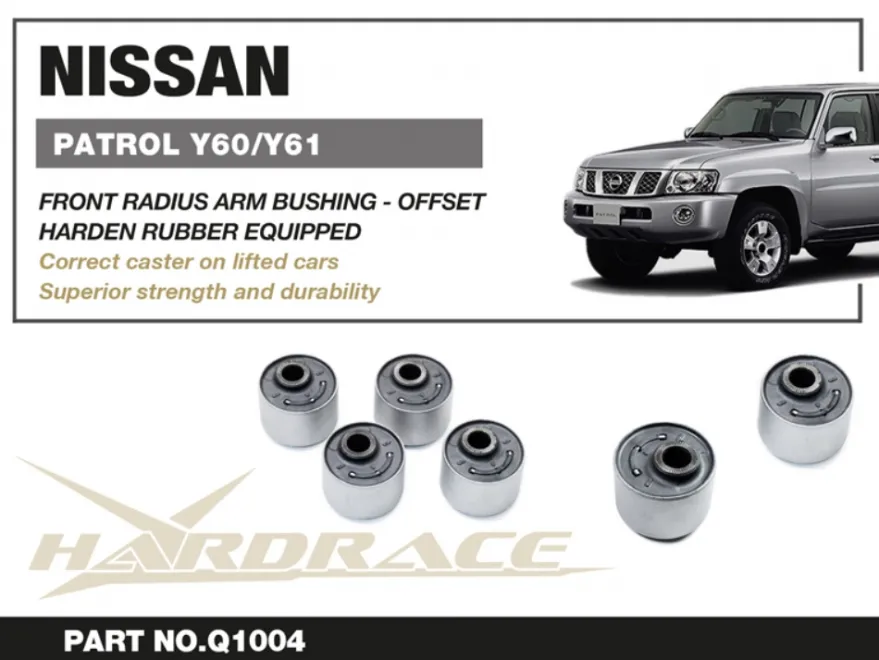 Nissan Patrol Y60 / Y61 / Toyota Land cruiser 1988-2007 Främre Radie-Stagsbussning - Axelsida Hardrace