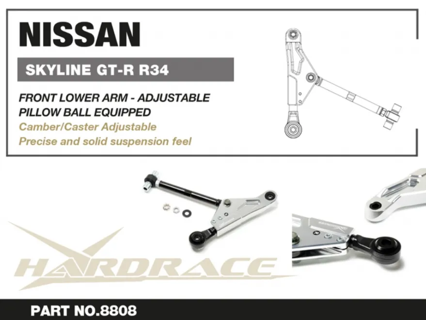 Nissan Skyline R32 / R33 / R34 Främre Länkarmar - Justerbara Hardrace