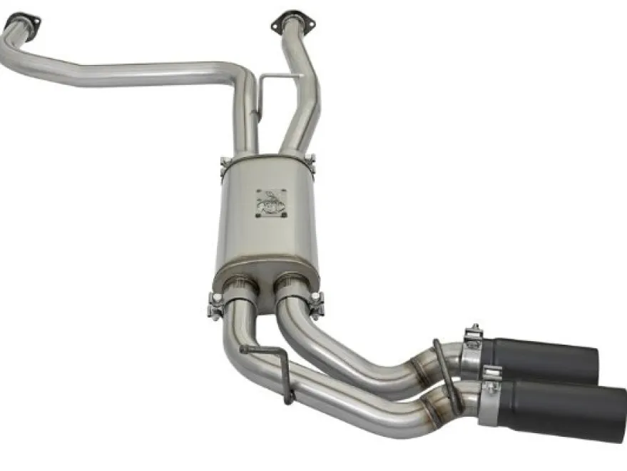 Nissan Titan 2017-2024 V8-5.6L Rebel Series 2-1/2in 409 SS Cat Back Sportavgassystem - Svarta Utblås aFe Power
