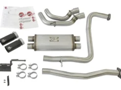 Nissan Titan 2017-2024 V8-5.6L Rebel Series 2-1/2in 409 SS Cat Back Sportavgassystem - Svarta Utblås aFe Power